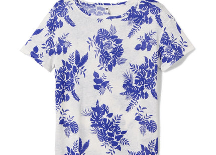 women's t-shirt Evie with linen blue