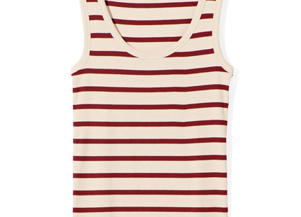 dames tanktop Anouk rib strepen gebroken wit