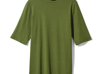 dames t-shirt rib groen