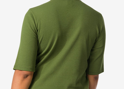 dames t-shirt rib groen