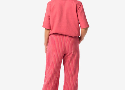 women's trousers Koa with linen red