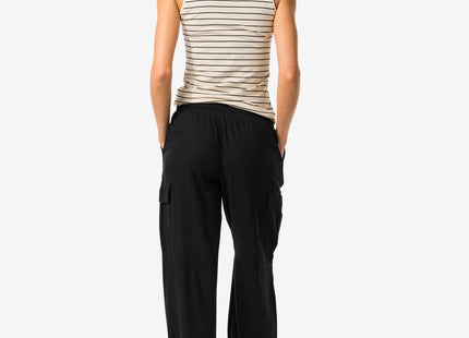 women's trousers Riley with black linen