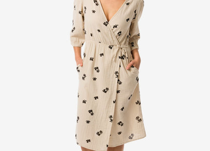 ladies wrap dress Ruby sand