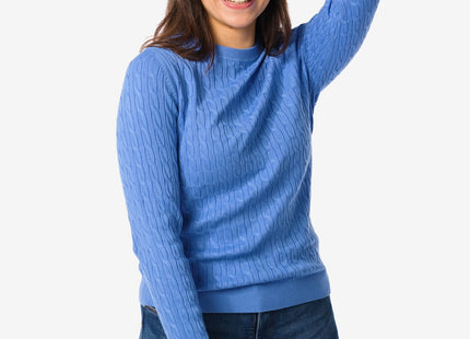 ladies sweater Louisa knitted blue