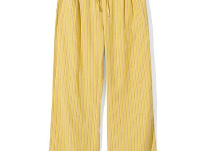 women's trousers Koa with linen yellow