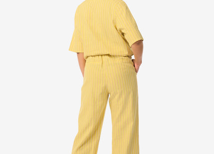 women's trousers Koa with linen yellow