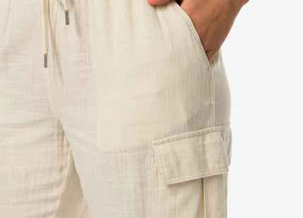 women's trousers Riley with off-white linen