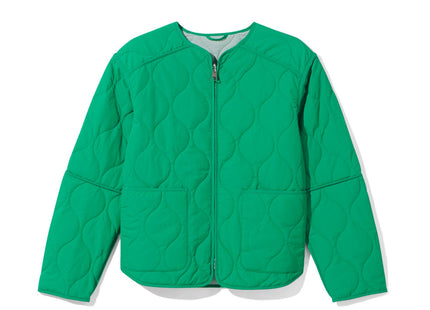 reversible women's jacket Eloise with zip-off sleeves green