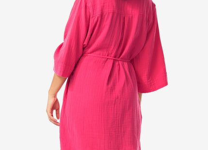 ladies button down dress Lynn pink