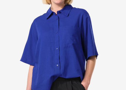 ladies blouse Lizzy with linen blue