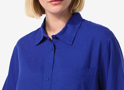 ladies blouse Lizzy with linen blue