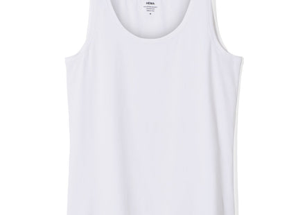 women's singlet organic cotton white