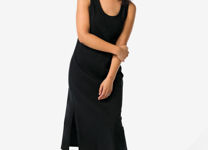 ladies singlet dress Nadia black