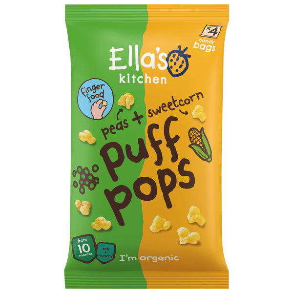 Ella's Kitchen Puff Pops Erbse + Mais 10m+