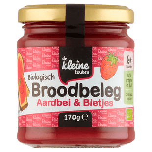 De Kleine Keuken Bio broodbeleg aardbei bietjes 6+
