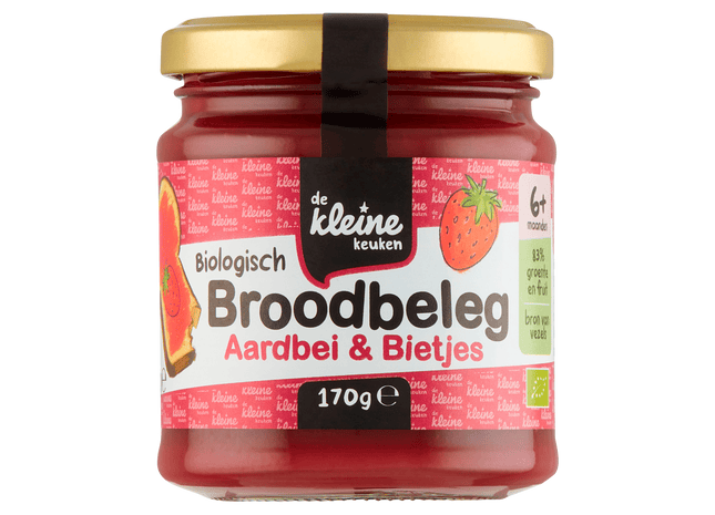 De Kleine Keuken Bio broodbeleg aardbei bietjes 6+