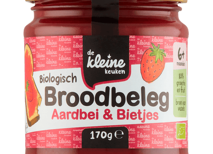 De Kleine Keuken Bio broodbeleg aardbei bietjes 6+