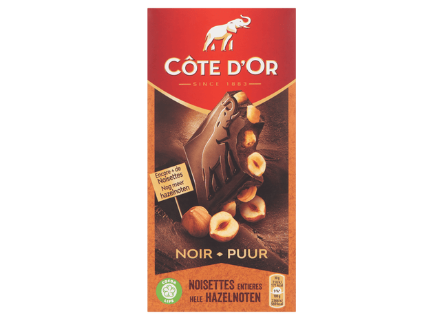 Côte d'Or Chocoladereep Puur Hele Hazelnoten