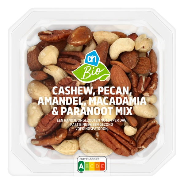 Biologisch Cashew pecan amandel macadamia paran mix