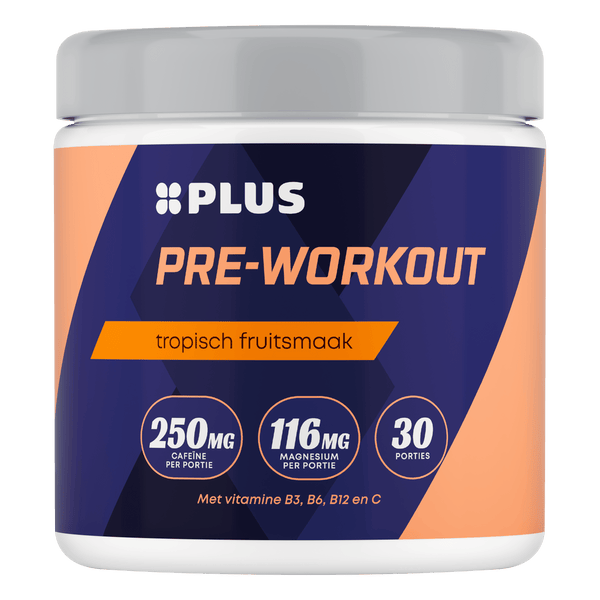 Pre-workout powder tropical fruit