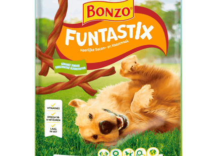 Bonzo Funtastix dog snacks bacon &amp; cheese