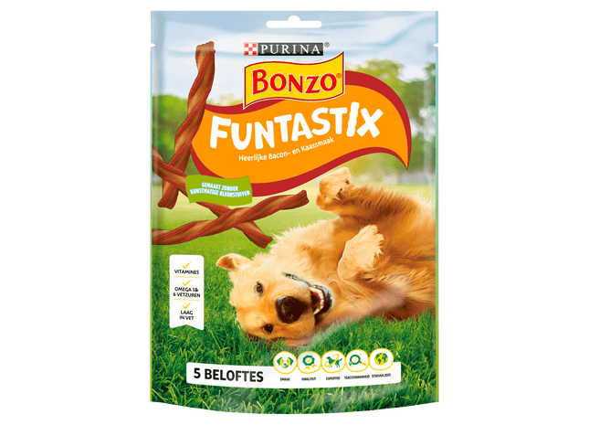 Bonzo Funtastix hondensnacks bacon & kaas