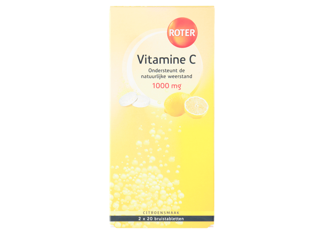 Roter Vitamin C Zitrone Brausetablette 2x20 Stk