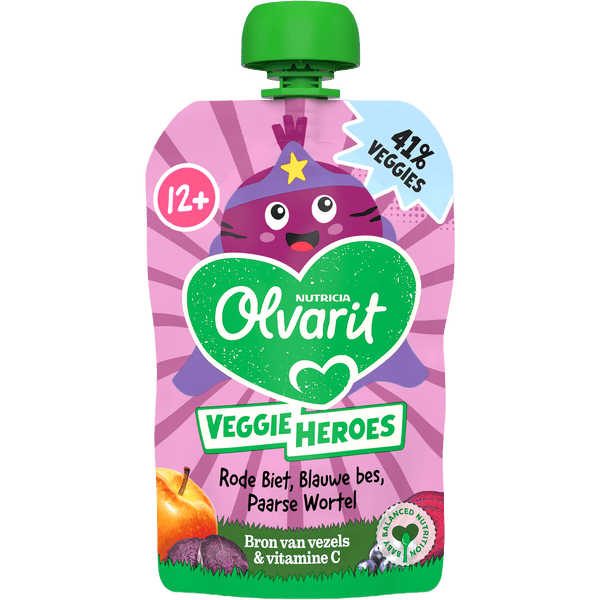 Olvarit Quetschbeutel 12m440 Rote Bete Heidelbeere Karotte