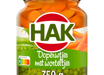 Hak Doperwtjes met worteltjes