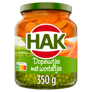Hak Doperwtjes met worteltjes