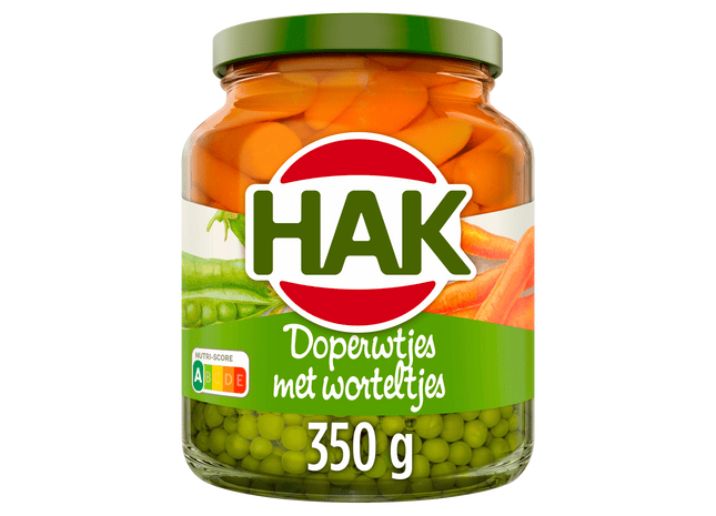 Hak Doperwtjes met worteltjes