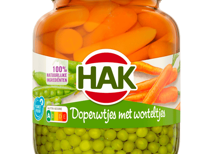 Hak Doperwtjes met worteltjes