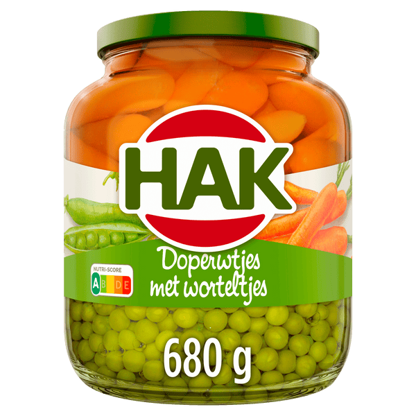 Hak Erbsen mit Möhrchen