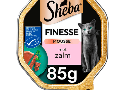 Sheba Finesse Mousse Zalm Kattenvoer