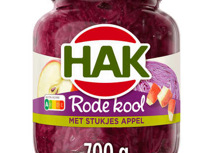 Hak Red cabbage with pieces of apple