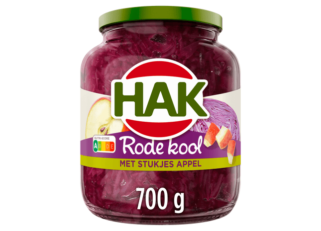 Hak Rode kool met stukjes appel