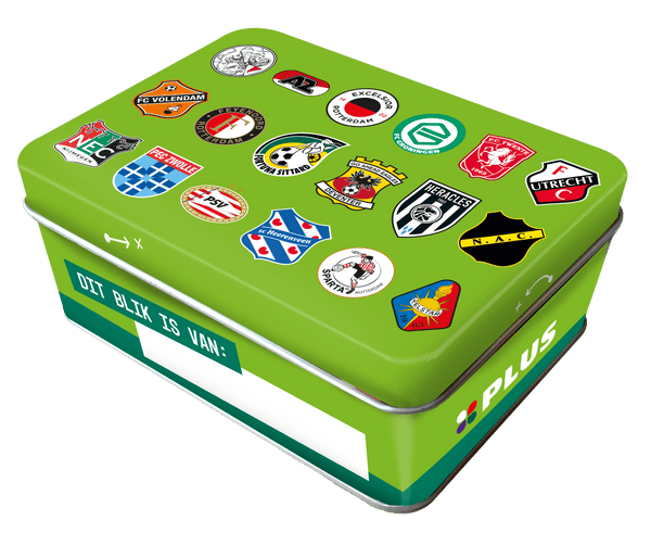 Voetbalplaatjes verzamelblik