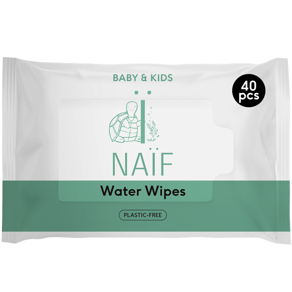 Naïf Plastic-Free Water Baby Wipes for Bottom 40 pcs