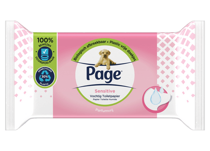 Page Sensitive moist toilet paper