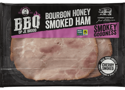 BBQ op je brood Bourbon honey smoked ham