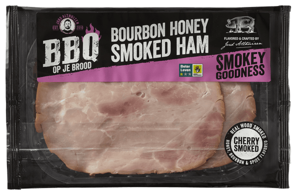 BBQ op je brood Bourbon honey smoked ham