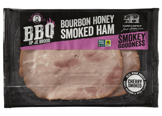 BBQ op je brood Bourbon honey smoked ham