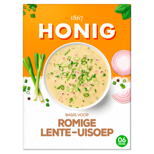 Honigbasis für cremige Frühlingszwiebelsuppe