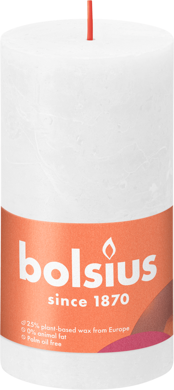 Bolsius Rustiek Shine 13cm Cloudy White