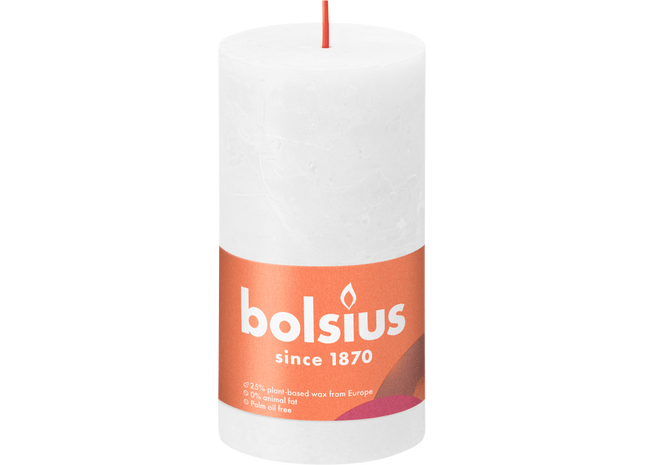 Bolsius Rustic Shine 13cm Wolkenweiß