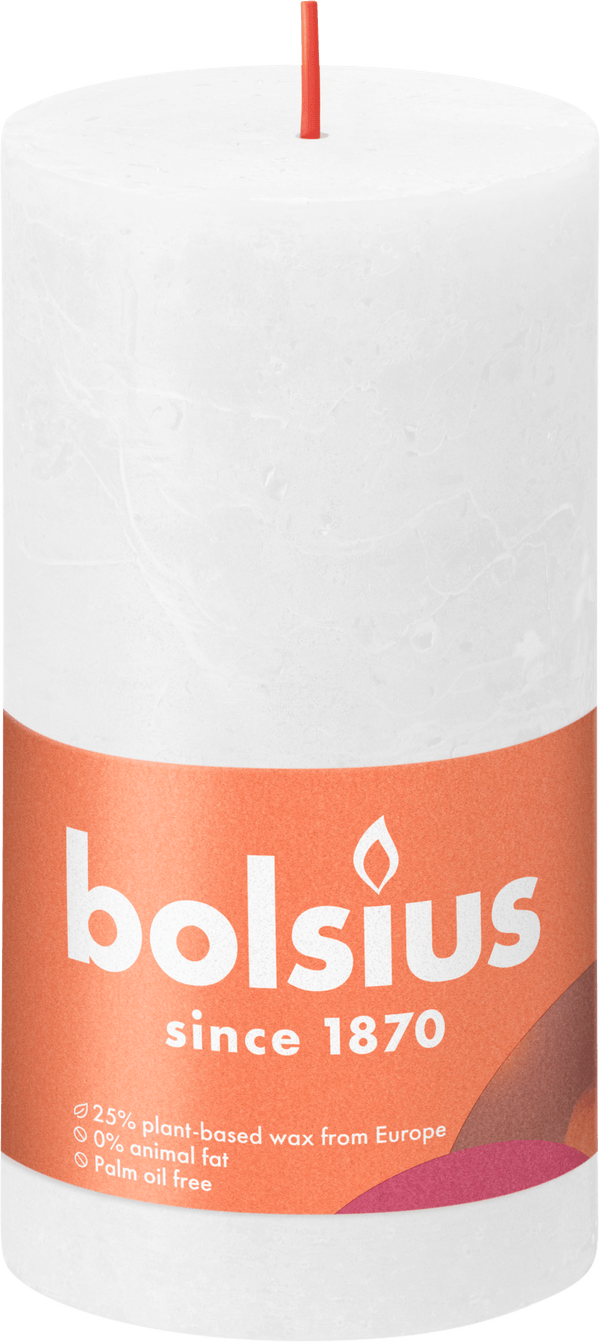 Bolsius Rustic Shine 13cm Cloudy White