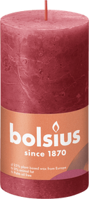 Bolsius Rustic Shine 13cm Delicate Red