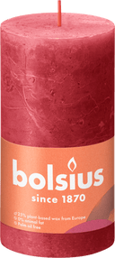 Bolsius Rustiek Shine 13cm Delicate Red