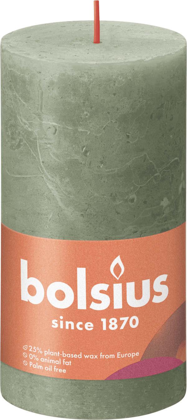 Bolsius Rustiek Shine 13cm Fresh Olive