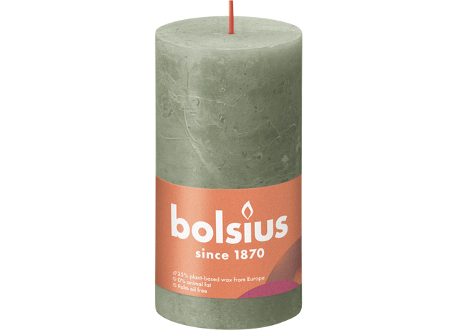 Bolsius Rustiek Shine 13cm Fresh Olive